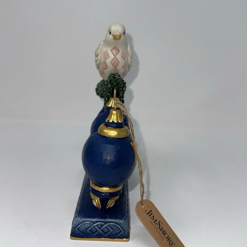 NWT Jim Shore Peaceful Perch Blue & Gold Hope with Dove Figurine 6017042